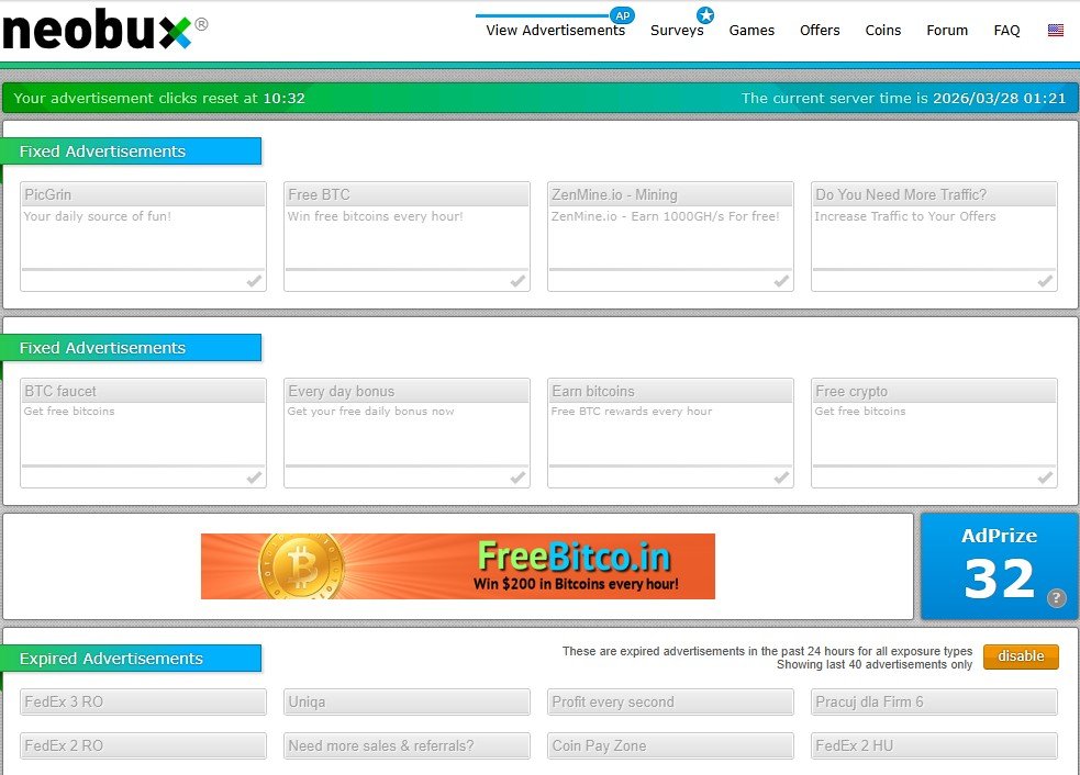 Fixed Advertisements