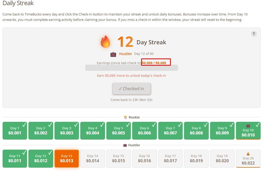 Daily Streak（每日簽到獎勵）